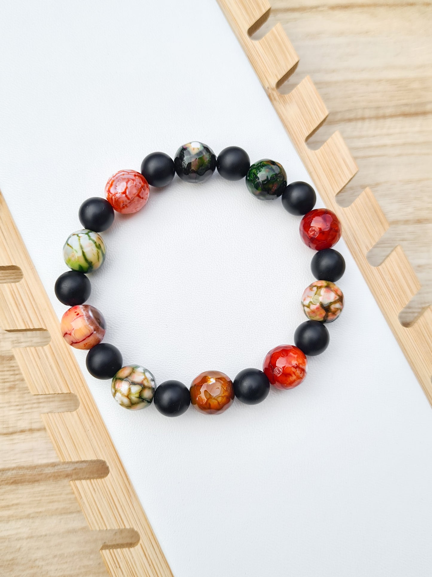 Dragon Vein Agate Stretch Bracelet