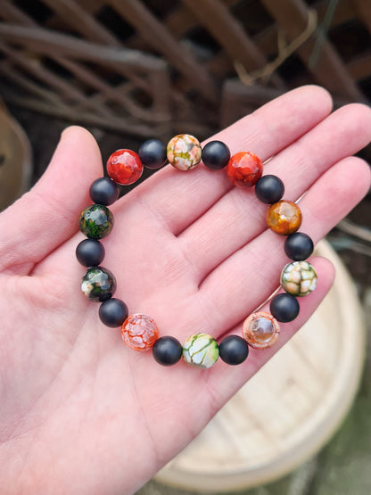 Dragon Vein Agate Stretch Bracelet