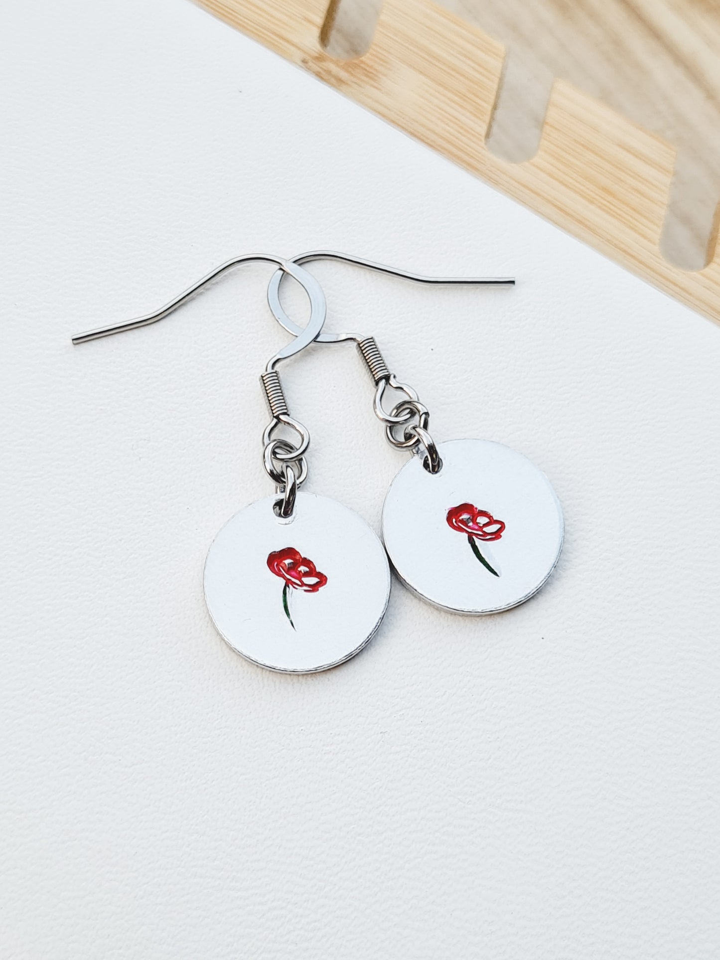 Limited Edition Round Poppy Earrings